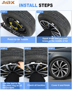 Hubcap Wheel Covers Hub Caps 15 Inch Set of 4 Black & Silver Universal Wheel Rim Cover R15 Stylish Car Decor Wheel Covers for Toyota Camry Nissan Mazda (Black&Silver, 15 inch)