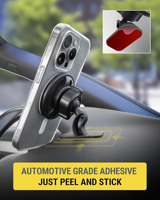 MagicMount Select MagSafe Car Mount for iPhone, Strong Magnetic Phone Holder for Car Magnet Phone Mount with 360° Rotation for Dashboard/Vent Compatible with iPhone 17/16/15/14 Pro Max Android