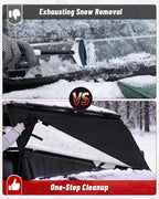 UTV Windshield Snow Cover Compatible with Cfmoto Uforce 1000/1000 XL 2019-2025 and U10 Pro, Waterproof Transport Windshield Protector for Ice and Snow (Black)