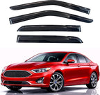 KPY Rain Guards Fit for 2013-2020 Ford Fusion, Out-Channel Window Visors Vent Wind Deflectors 4PC, Car Accessories for 13-20 Fusion