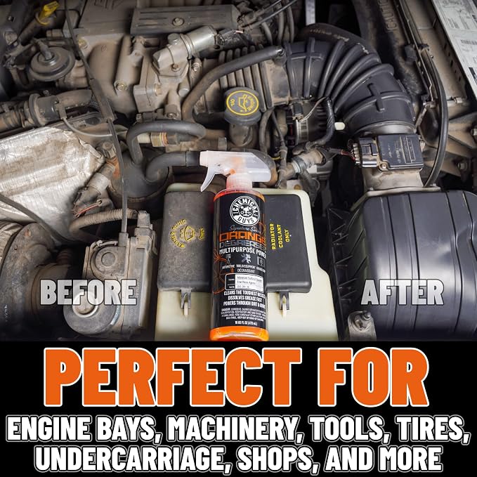 Signature Series Orange Degreaser Spray - Heavy Duty All Purpose Cleaner for Engines, Tires, Undercarriages, Tools and More, Professional Strength, Breaks Down Grease, Oil & Grime,128 oz