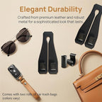 Leather Headrest Hooks for Car, 2 Pack Premium Car Seat Back Storage Hooks with Double Metal Hangers for Purses, Handbags, Groceries and Backpacks, Universal Heavy Duty Car Purse Holder Accessories