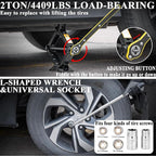 Car Emergency Roadside Kit with Scissor Jack, Air Compressor, Jumper Cables, Car Safety Kit, Air Wedge Bag Pump