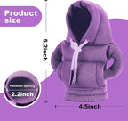Gear Shift Hoodie, Universal Car Shift Knob Cover, Mini Hoodie for Shifter, Automotive Interior Cute Gadgets Car Accessories and Decorations Purple