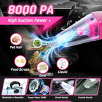 38PCS Car Detailing Kit Interior Cleaner with High Power Handheld Vacuum, Car Wash kit with Detailing Brush Set,Car Interior Detailing Kit, Pink Car Accessories for Motorcycle,Cars,Gift for Women