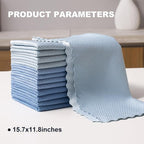 Fish Scale Streak Free Magic Glass Window Cleaning Cloth, Microfiber Cleaning Cloth, Reusable Absorbent Shiny Wipes, Microfiber Towels, Lint Free Dish Drying Polishing Towels, 5 pcs