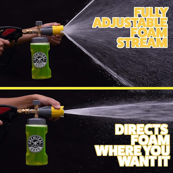 Big Mouth Max Release Foam Cannon - Foam Cannon for Pressure Washer for Car Wash, Home Cleaning, and Boat Wash with 34 oz Bottle