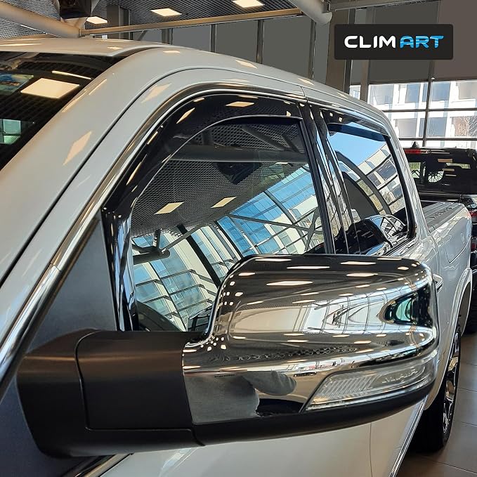in-Channel Incredibly Durable Rain Guards for Dodge Ram 1500 2019-2026 Crew Cab, Original Window Deflectors, Vent Window Visors, Vent Deflector, 4 pcs. - 619418