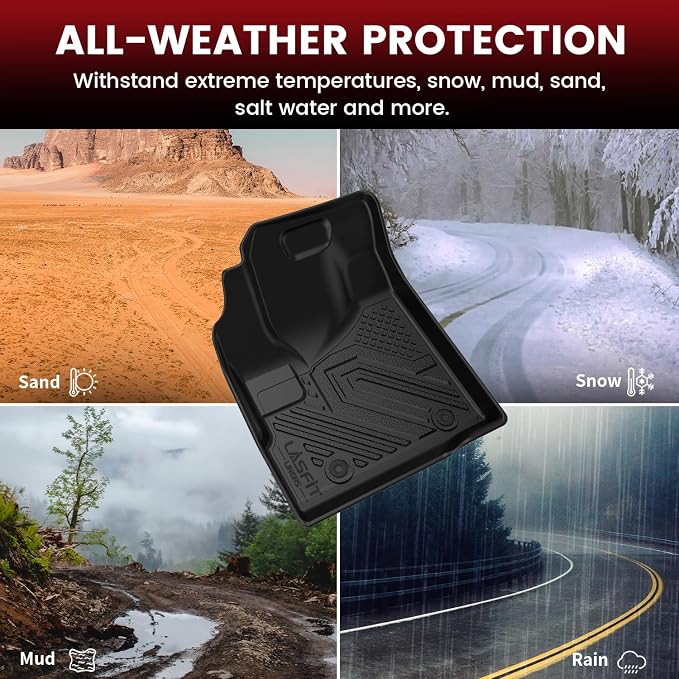 Floor Mats & Cargo Liner for Chevrolet Chevy Equinox/GMC Terrain 2012-2017, All Weather TPE Custom Fit Floor Mats for Cars, Car Floor Mats Full Set for Equinox/Terrain Accessories, 4PCS