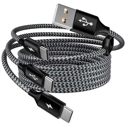 Multi Charging Cable,USB C Splitter Cable,3 in 1 Charging Cord with 3 Type-C Port for iPhone 16 15 Pro Max Galaxy S23 S22 S10 Note 20 Cell Phones Tablets and More,1Pack 5FT
