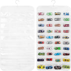 Hanging Organizers for Mini Car Double Sided 80 Pockets Display Case for Toy Cars(Without Toy Cars) (One Piece White)