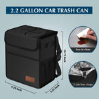 Waterproof Car Trash Can with Lid — Sealed Auto Garbage Bin