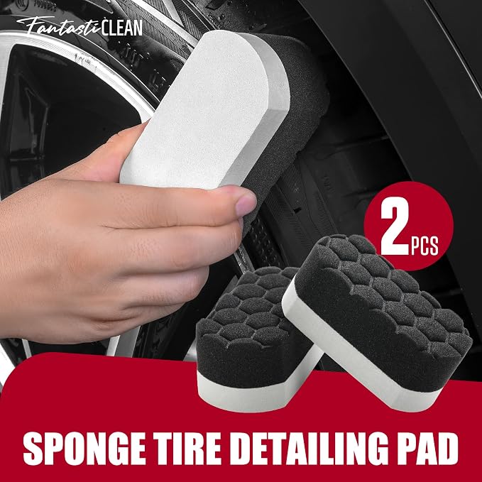 7PCS Car Wheel Brush Kit for Car Owners Detailers, Soft-bristled Brush, Tire brush for Car Detailing, Rim Cleaning Tape, Bendable & Curved Brushes and Pads for Home Shop, Cars Trucks RVs