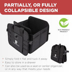 Car Organizers and Storage Premium Adjustable Multi Compartments Car Storage Organizer | Portable and Foldable SUV Trunk Organizer for Car (Standard Size, 20.86"L x 13.4"W x 10"H )-Black