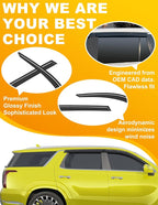 Extra-Thick Window Rain Guard for Hyundai Palisade 2020-2025 SE SEL XRT Rain Guards Tape-on Side Window Visors Low Profile Vent Visor Window Deflectors Vent Shades Car Accessories