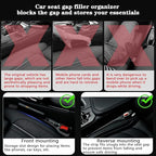 Car Seat Gap Filler Organizer of 2, 2 in 1 Car Gap Filler(Red) | Universal Gap Filler with Storage Pockets, No Drop Seat Guard for Phones Keys Cards,Car Accessories for Most Cars Trucks SUVs