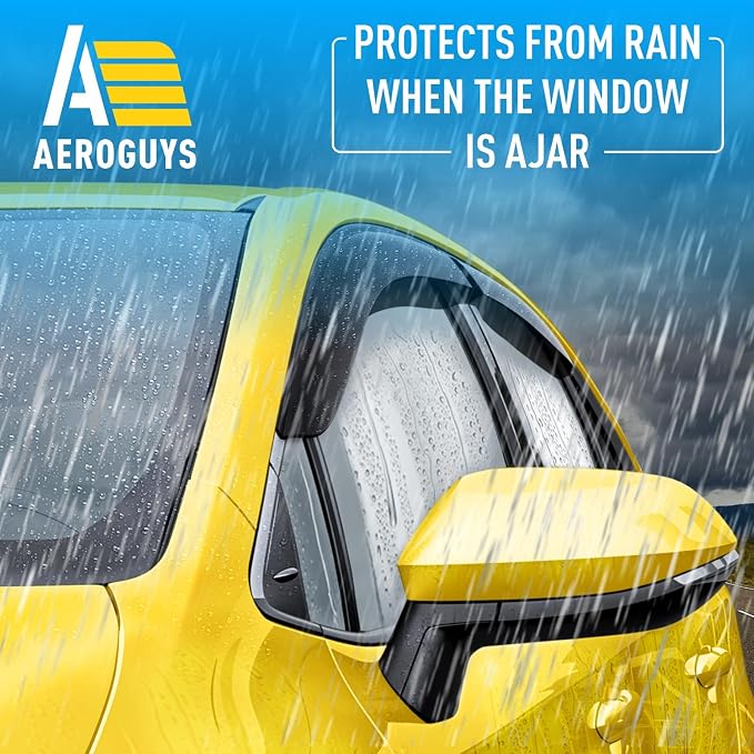Extra Durable Window Deflectors Tape-On Window Visors Rain Guards Fit for Toyota Corolla 2020-2026 Hatchback, Sun Visors, Wind Vent for Shades, Exterior Car Accessories - 4pcs. AG0155