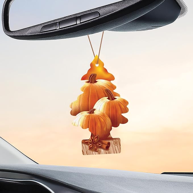 Car Air Freshener | Hanging Tree Provides Long Lasting Scent for Auto and Home | Warm Pumpkin Spice, 24 Air Fresheners