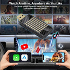 Wireless CarPlay Android Auto Adapter AI Magic Box, Built-in Play Store Netflix YouTube TikTok, HD Screen Mirroring, Plug and Play Video Adapter for OEM Factory Wired CarPlay Vehicles
