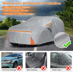 Car Cover for 2022-2026 Cadillac Lyriq, Waterproof Custom-fit All Weather Sun Rain UV Dust Snow Protection Outdoor Lyriq Full Car Cover with Door Zipper and Cotton Lining-Grey