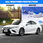 Windshield Cover for Ice and Snow,Heavy Duty 600D Oxford Fabric,Snow Windshield Cover for Car,Trucks, SUV,MPV,Van,Standard Winter Frost Hails Windshield Protector Blanket,X-Large,72/57Wx50D Inch