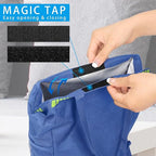 Hanging Car Trash Can with 4 Storage Pockets, Waterproof Leakproof Oxford Auto Garbage Bag, Adjustable Garbage Bag, Foldable Car Trash Bin Fit for Truck, SUV, Home, Office