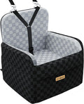 Waterproof Dog Car Seat for Small Medium Dogs, 6in Memory Foam Pet Booster Seat for Dogs up to 26 lbs with Pockets, Detachable Washable Pet Carseat with Y-Shape Safety Belt