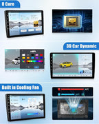 8 Core Qualcomm Android Car Stereo for Hyundai Elantra 2011 2012 2013 9 Inch Touch Screen with CarPlay Android Auto 4G+64G Bluetooth Cooling Fan Weather Forecast UI Design Intelligent Voice