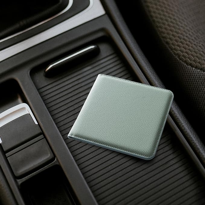 CoBak Car Registration and Insurance Holder - Small and Lightweight Vehicle Glove Box Car Organizer, Auto Truck Comparment Accessories Case for Essential Document, Driver License (Sage)