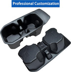 Cup Holder for 2018-2025 2026 Jeep Wrangler JL JLU 4XE/Gladiator JT Accessories Cup Holder Insert Coaster TPE Non-Slip Center Console Drink Holder Organizer Cupholder Liner Pad Interior Black