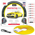 PROTECTiQ PRO Universal Rim Protection Trim - Curb Rash Guard with Award-Winning Patented Design and Premium 3M Tape - Fits Up to 4X 24 Wheels, Cars, Trucks, SUVs - Yellow