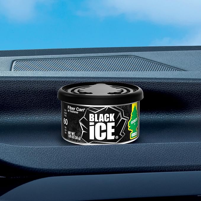 Car Air Freshener | Fiber Can Provides Long Lasting Scent for Auto or Home | Recycled Fiber | Black Ice, 4 Air Fresheners