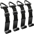 Headrest Hooks for Car Adjustable 4 Pack Vehicle Seat Back Organizer Storage Hanger Holder for Purse Bags Universal Fit with Clip Black Carbon Fiber