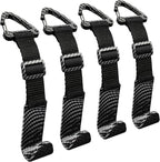 Headrest Hooks for Car Adjustable 4 Pack Vehicle Seat Back Organizer Storage Hanger Holder for Purse Bags Universal Fit with Clip Black Carbon Fiber