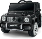 Licensed Mercedes-Benz AMG G63 Ride on Toys,12V Ride on Car with Remote Control,Rechargeable Battery,Flickering Lights/LED Lights, Bluetooth,Music & Horn, Soft Start, Low Battery Prompt,Black