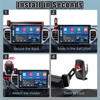 Car Phone Mount for 2022-2026 Toyota Tundra & 2023-2026 Toyota Sequoia, Smart Auto-Clamping on 14" Touchscreen, 15W Wireless Fast Charging, 360° Adjustable, Without Blocking Airflow