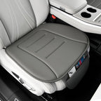 Car Seat Cushion, Comfort Memory Foam Car Cushions for Driving, Breathable Leather Surface with Anti Slip Rubber Bottom, Seat Cushion for Car and Office Chair (1 Pack, Grey)
