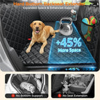 2026 Upgraded Back Seat Extender for Dogs - Large Hard Bottom Dog Car Seat Cover Holds 550lbs, Waterproof Dog Hammock Pet Bed with High-Density Foam Non-Slip Backseat Protector
