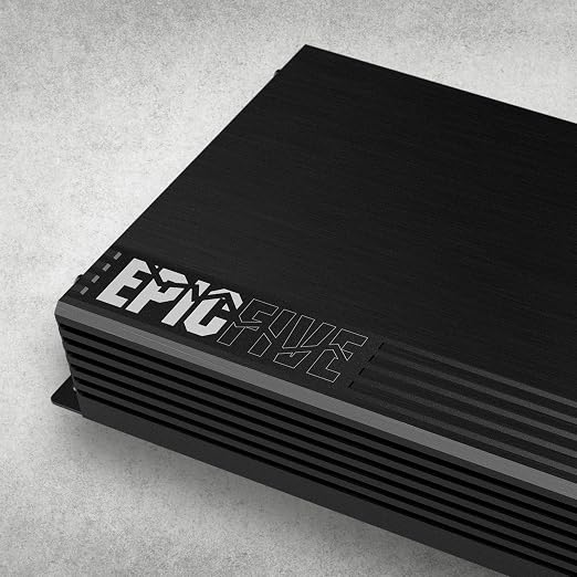 EPICFIVE 5-Channel Amplifier Car Audio 1100W RMS, Compact Digital Class D, Includes Bass Knob, High/Low Pass & Subsonic Filter, Epic Bass Boost, Smart Auto Protection, Epicenter Link