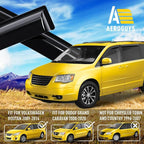 Extra Durable Window Deflectors Tape-On Window Visors Rain Guards Fit for Chrysler Town and Country 2008-2016, Sun Visors, Wind Vent for Shades, Exterior Car Accessories - 4pcs. AG0196