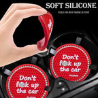 2PCS Bling Crystal Rhinestone Cup Holder Coaster – 2.75 Inch Anti-Slip Auto Insert Cup Coaster – Sparkling Interior Decor Accessories for Cars & Vehicles (Red & White)