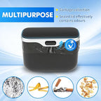 Automatic Push Button Car Trash Can with Secure Lid, Vehicle Garbage Bin (Black)