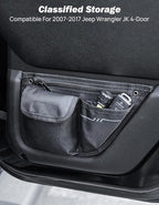 Oxford Front Rear Door Storage Pockets Compatible with 2007-2017 Wrangler JK 4-Door, 4 Pack Insert Organizer Boxes for Interior Storage Expansion