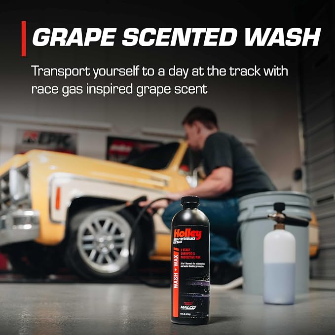 Wash + Wax - 2-Stage Shampoo & Wax - High-Performance Car Care, Washing Liquid - Soap Concentrate with Carnauba Protective Wax - For all car types - 16 oz. (2 Pack)