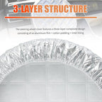 Car Steering Wheel Cover Sun Shade,3-Layer Aluminum Film Car Wheel Cover Protects Against Sun Damage,Universal Sterring Wheels Covers Cars Accessories for Cars,SUVs