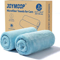 Microfiber Towels for Cars, 2 Pack 35.4" x 23.6" Car Drying Towel, Blue Reusable Car Towel, Quick Drying Car Microfiber Cleaning Cloth for RVs, SUVs, Trucks