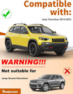 6-PCS Low Profile Window Rain Guards Fit for Jeep Cherokee 2014-2023 Rain Guard Window Deflectors Extra-Thick Side Window Visors Vent Shades Tape-on Vent Visors Car Accessories