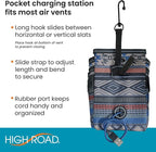 DriverPockets Car Phone Holder Air Vent Pouch and Front Seat Organizer with 3 Pockets, Hanging Hooks and Charging Port (Southwest)