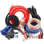 8 Gauge 1200W Amplifier Wiring Kit Complete Amp Installation Kit with LC-1 Remote Bass Control Knob,RCA & Speaker Cables,60A AGU Fuse Holder,Power & Ground Cable for Car Audio Subwoofer Stereo System