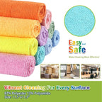 AIDEA Microfiber Cleaning Cloth-20PK, Microfiber Towels, Rags,11.5"×11.5" | Cleaning Rags, Lint Free Cloth, Wash Cloths, Dusting Cloth for Home, Window, Cars, Cleaning Supplies, Muilticolor